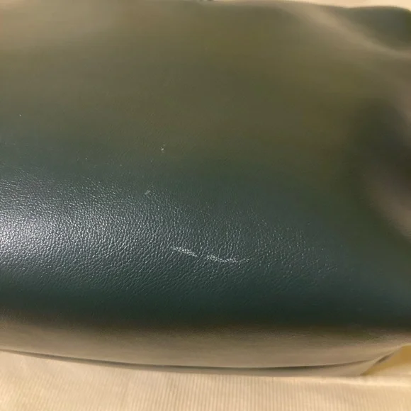 Anthropologie Emerald Green Cosmetic Pouch with Gold Zipper Used Excellent - Picture 8 of 8